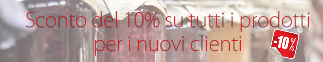 Sconto 10% su tutti i prodotti per i nuovi clienti